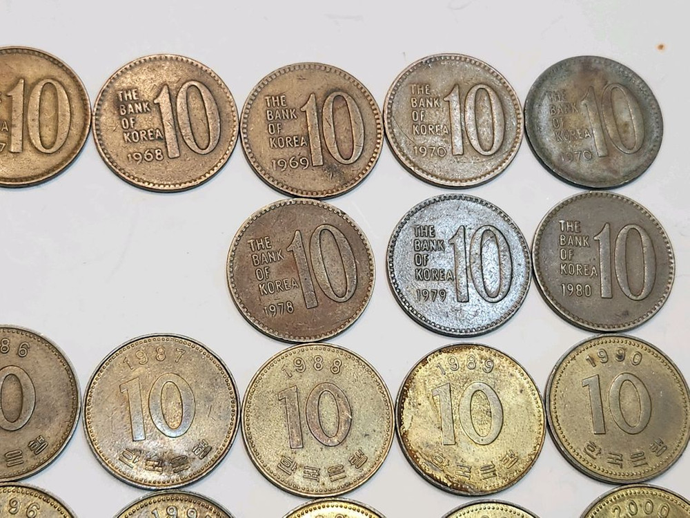 옛날동전, 구형 십원 동전 66년~ 이미지