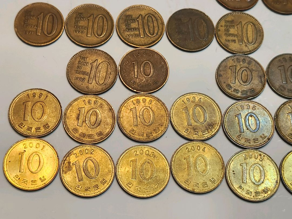 옛날동전, 구형 십원 동전 66년~ 이미지
