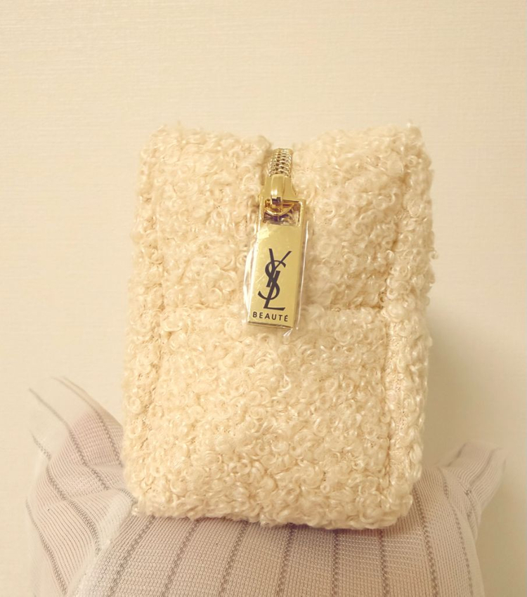 입생로랑 뽀글이 미니 화장품 파우치 이미지