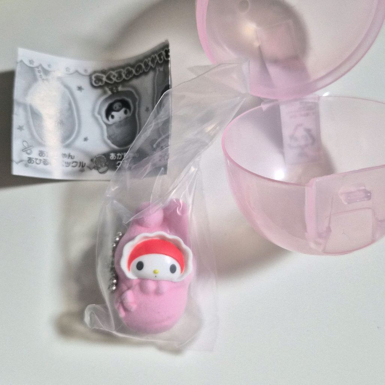산리오 오쿠루미 베이비 아기 포대기 마스코트 피규어 가챠 마이멜로디 마멜 이미지