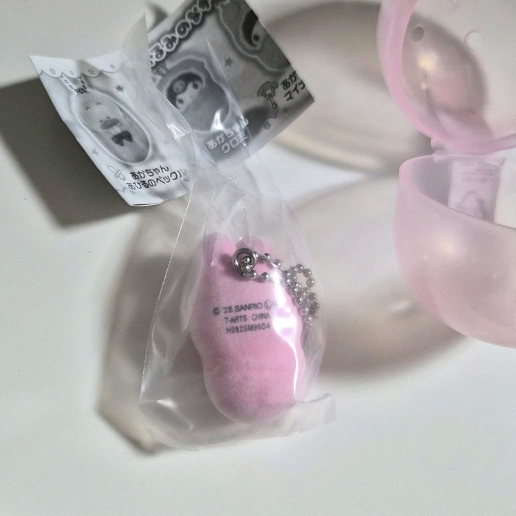 산리오 오쿠루미 베이비 아기 포대기 마스코트 피규어 가챠 마이멜로디 마멜 이미지