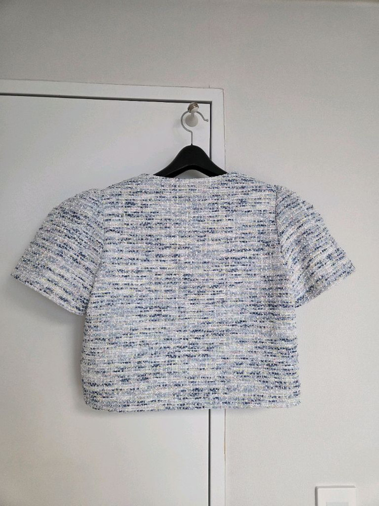 바이씨니 트위드 반팔 자켓--4