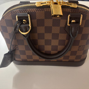 다미에 캔버스 미니 핸드백