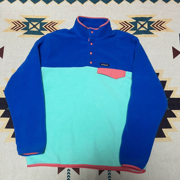 파타고니아 신칠라 투톤 컬러 스냅티 XL--1