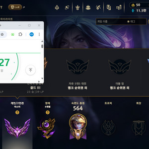 롤,lol 리그오브레전드 현시즌 마스터500점 원딜 개인 도와드려요 이미지