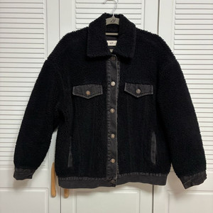 LAP 뽀글이 블랙 데님자켓