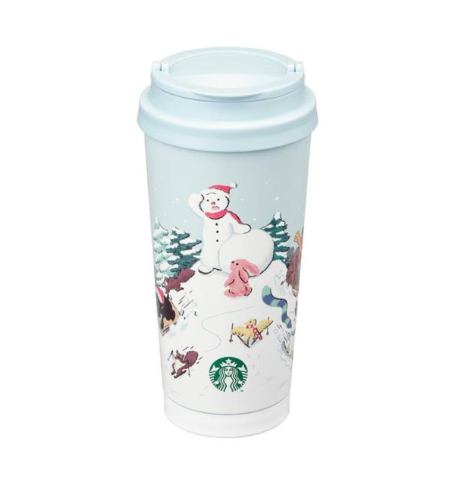스타벅스 홀리데이 프렌즈 엘마 텀블러 473ml--4