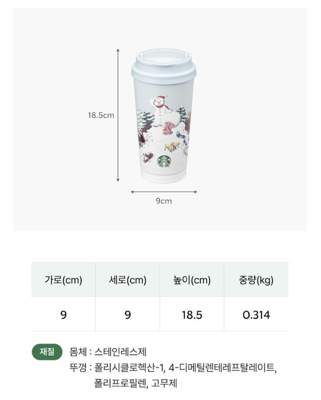 스타벅스 홀리데이 프렌즈 엘마 텀블러 473ml--6