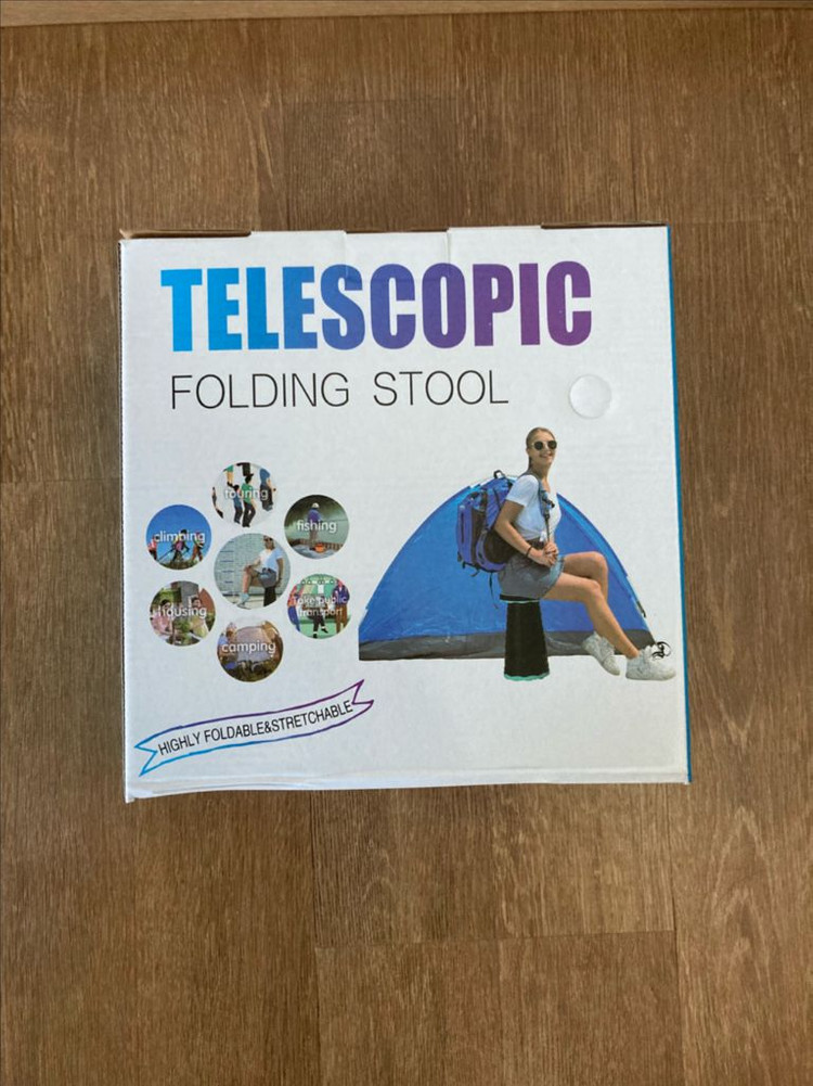 [새상품] 휴대용 아코디언 캠핑 낚시 스툴 야외용 접이식 의자(빨간색)--2