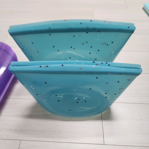 Stasher 실리콘 음식 스낵 보관용기 2팩