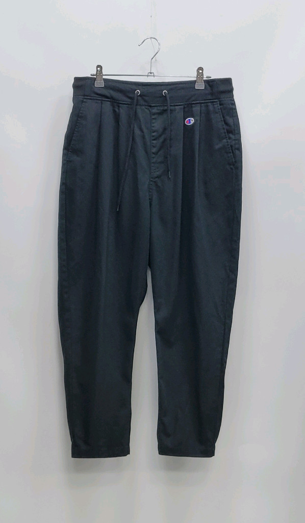 챔피온 코튼 트윌 루즈핏 배기 밴딩 팬츠 / 남 L 블랙--9