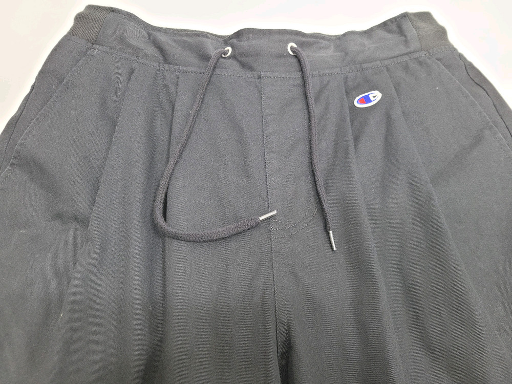 챔피온 코튼 트윌 루즈핏 배기 밴딩 팬츠 / 남 L 블랙--11