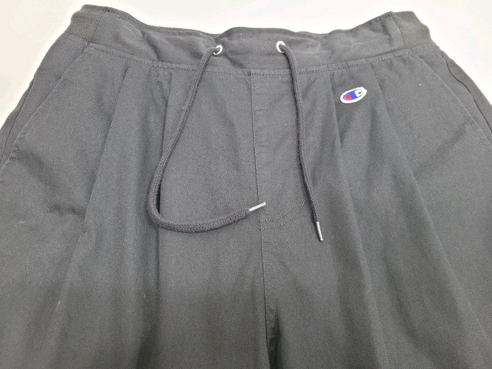 챔피온 코튼 트윌 루즈핏 배기 밴딩 팬츠 / 남 L 블랙--2