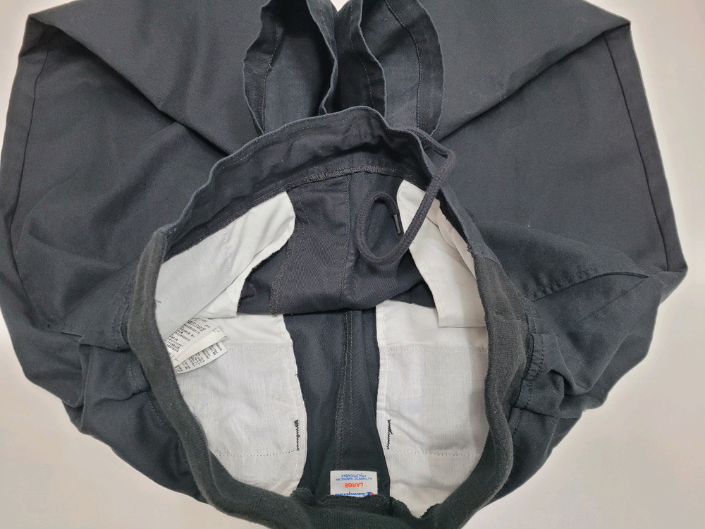 챔피온 코튼 트윌 루즈핏 배기 밴딩 팬츠 / 남 L 블랙--5