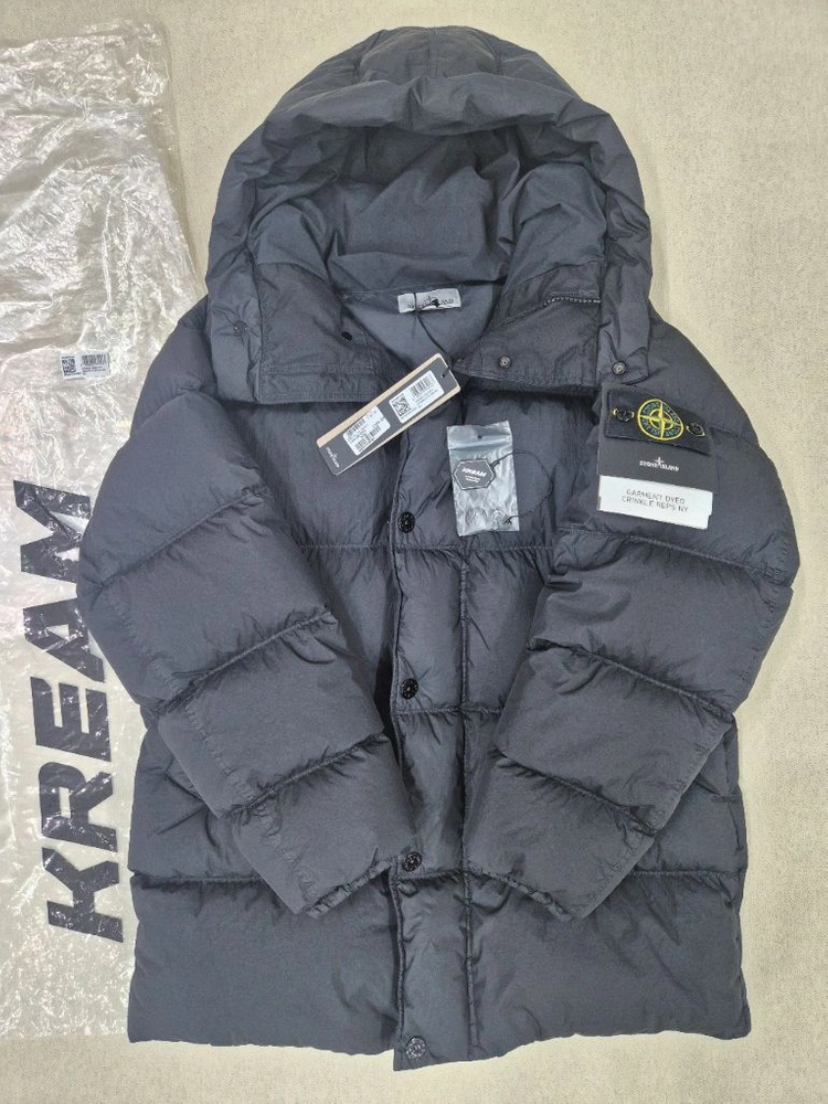 25~26fw 스톤아일랜드 크링클랩스 롱패딩 블랙 M 이미지