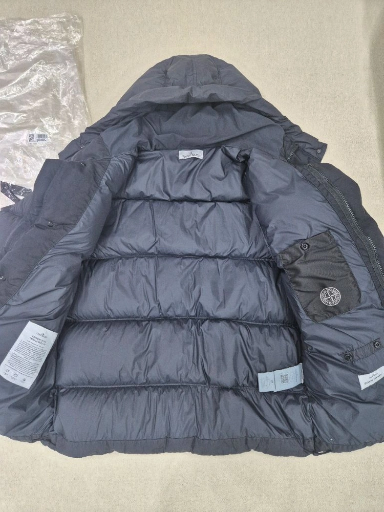25~26fw 스톤아일랜드 크링클랩스 롱패딩 블랙 M 이미지