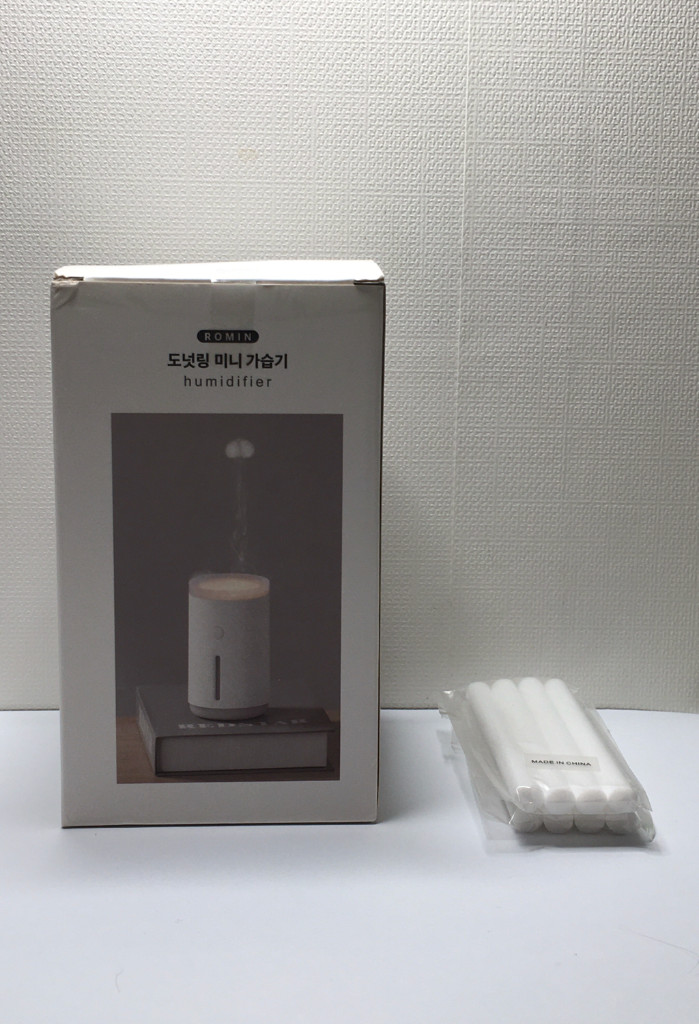 루민 미니 가습기 무선 도넛링 책상 사무실 새상품--0