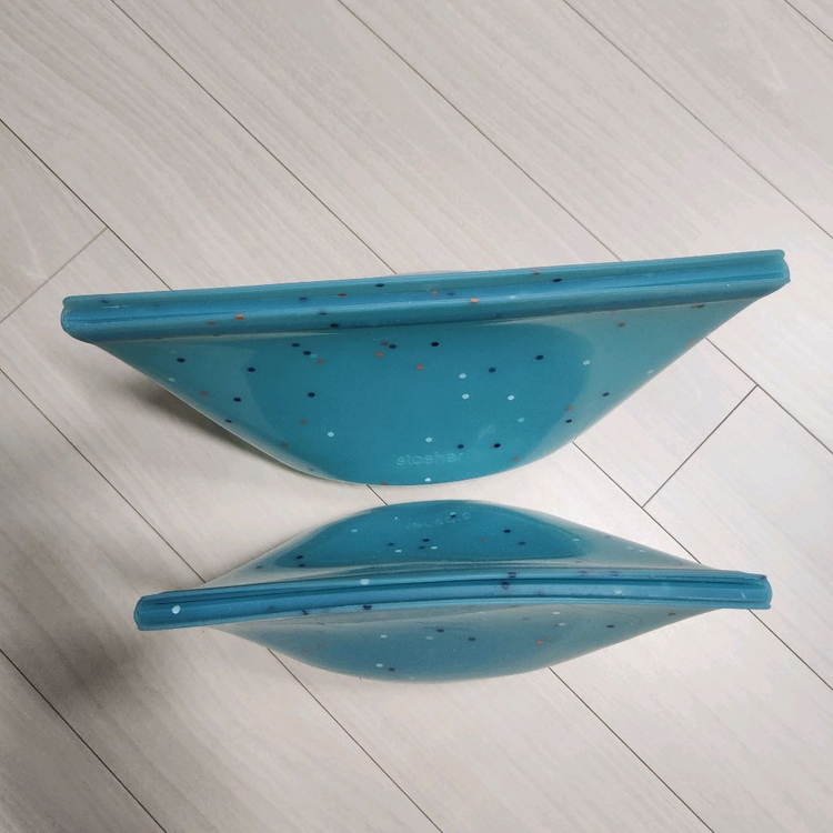 Stasher 실리콘 음식 스낵 보관용기 2팩--6