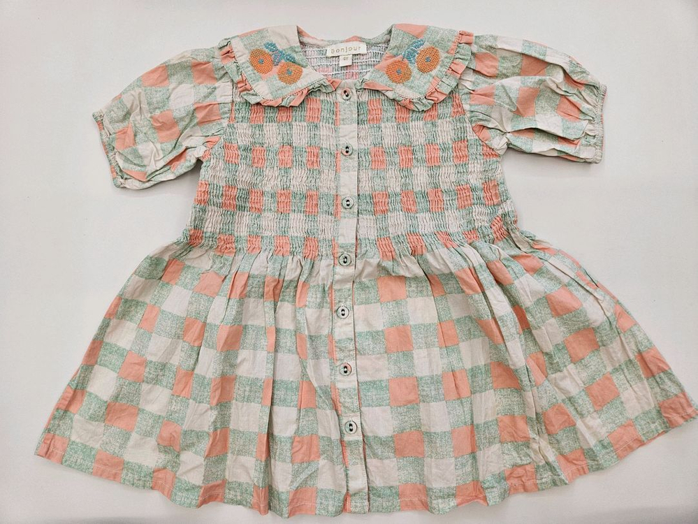 봉주르다이어리 블루디올 + 체크튜닉4Y--4