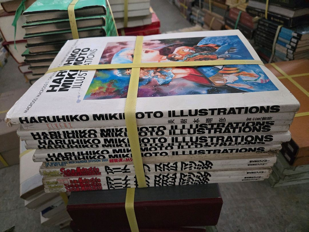 미키모토 하루히코 일러스트 화집 마크로스 건담 새책재고--1
