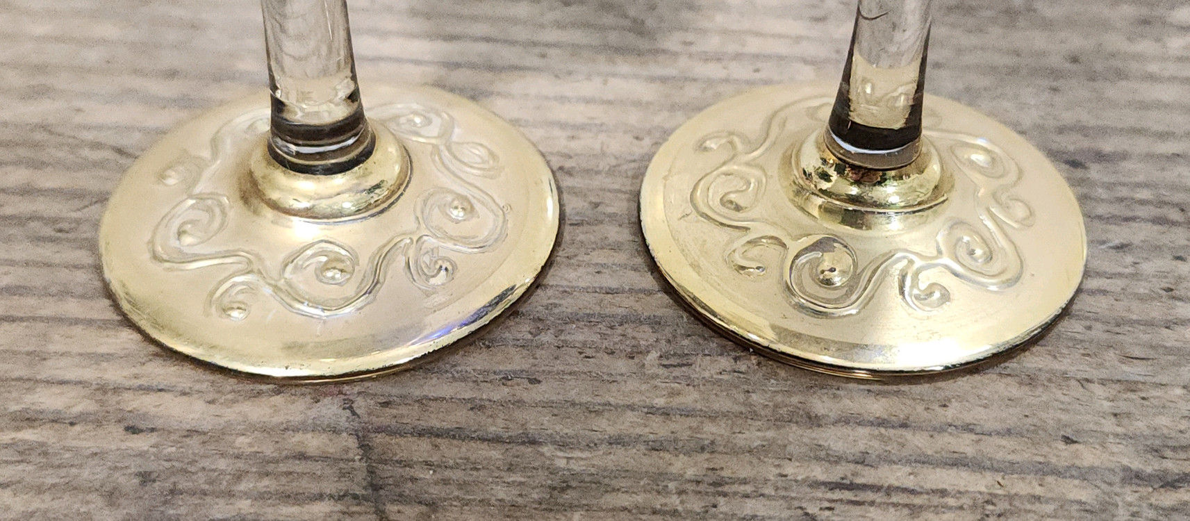 핸드메이드 예쁜 글래스 잔 2피스.--4