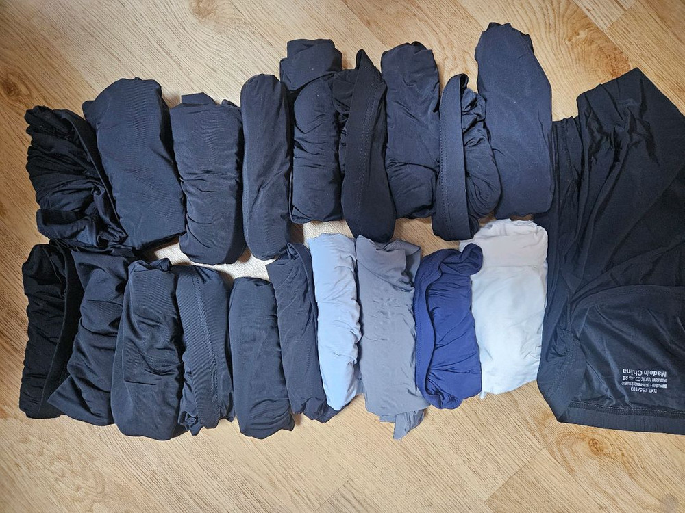 남성 심리스 아이스 드로즈 팬티 20장 3XL 블랙 등--4