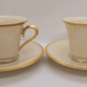 U.S.A레녹스이터널 24k골드림 찻잔 2조 일괄