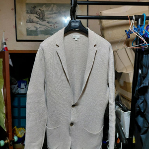 [클럽모나코]린넨,면 혼방 니트 블레이저 가디건M(105)사이즈