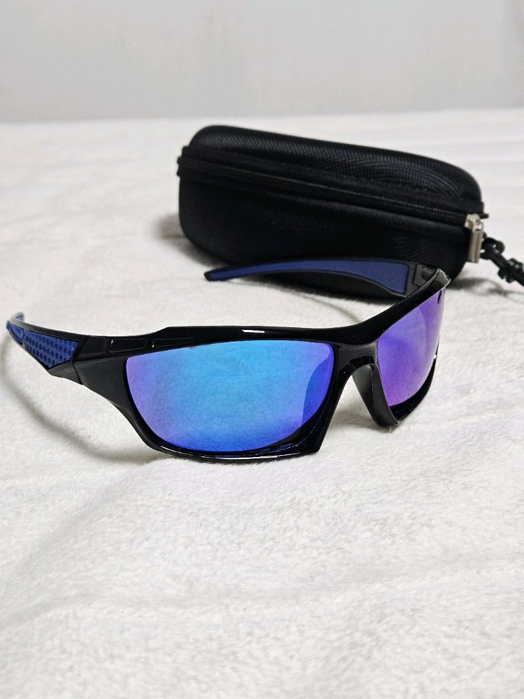 (새것) 블루미러렌즈 스포츠 선글라스 런닝 자전거 편광 틴트안경--0