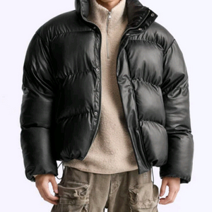 자라 남성 퀼팅 레더 패딩 점퍼(XL사이즈)
