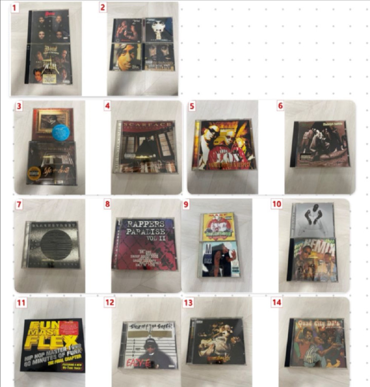 해외 힙합/팝 빌보드 CD/테이프 앨범 일괄 팝니다--1