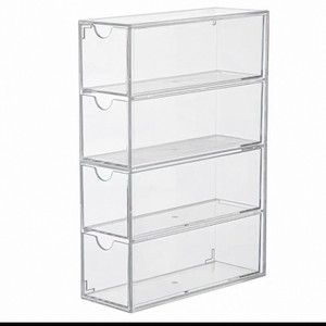 서랍식 안경 선글라스 마스킹테이프 문구류 4단 보관함 투명