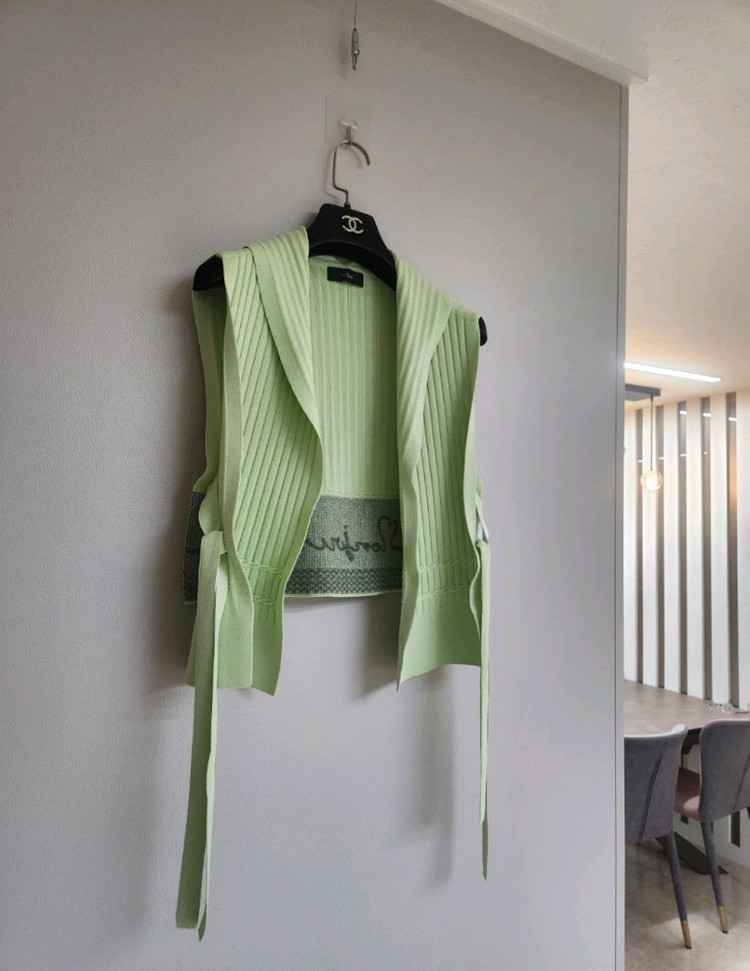 오즈세컨 세일러카라 니트 베스트 프리사이즈--3