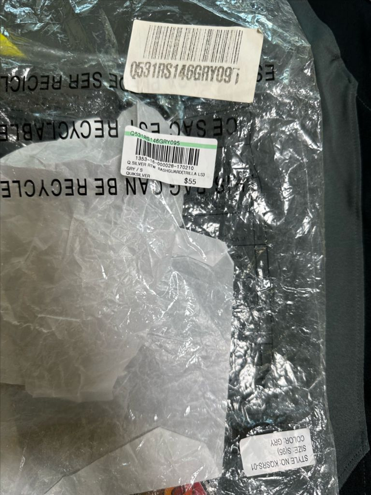 퀵실버 남성 래쉬가드 긴팔 새상품--9