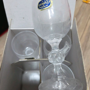 체코 보헤미아 크리스탈 고블릿 4P 새제품 이미지