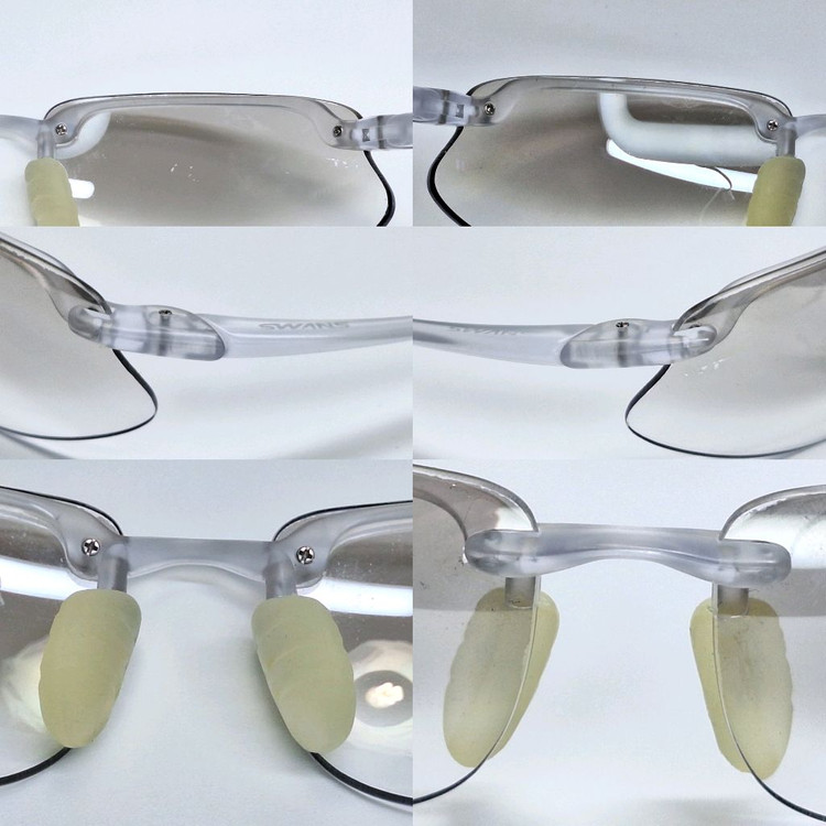 일본 수입 SWANS 스완스 스포츠 랩어라운드 선글라스 아이웨어 패션 골프 런닝 낚시 야외 운동 y2k 고프코어 이미지