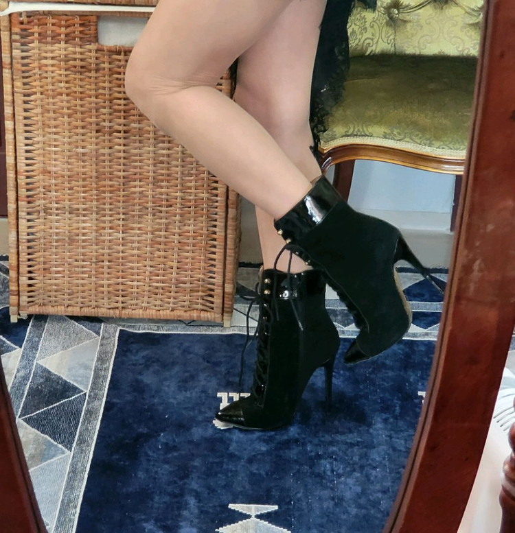 정품 Versace 베르사체 세무 레이스업 부츠--1