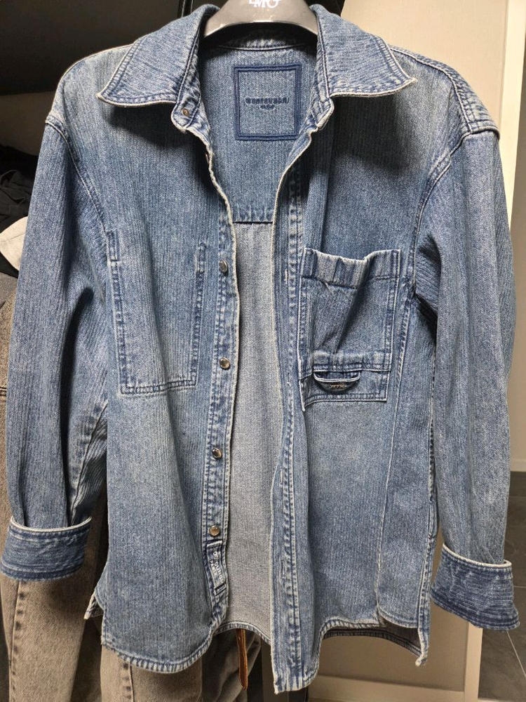 우영미 블루 코듀로이 데님 백로고 셔츠 W251SH17_995L_BLUE[48]--2