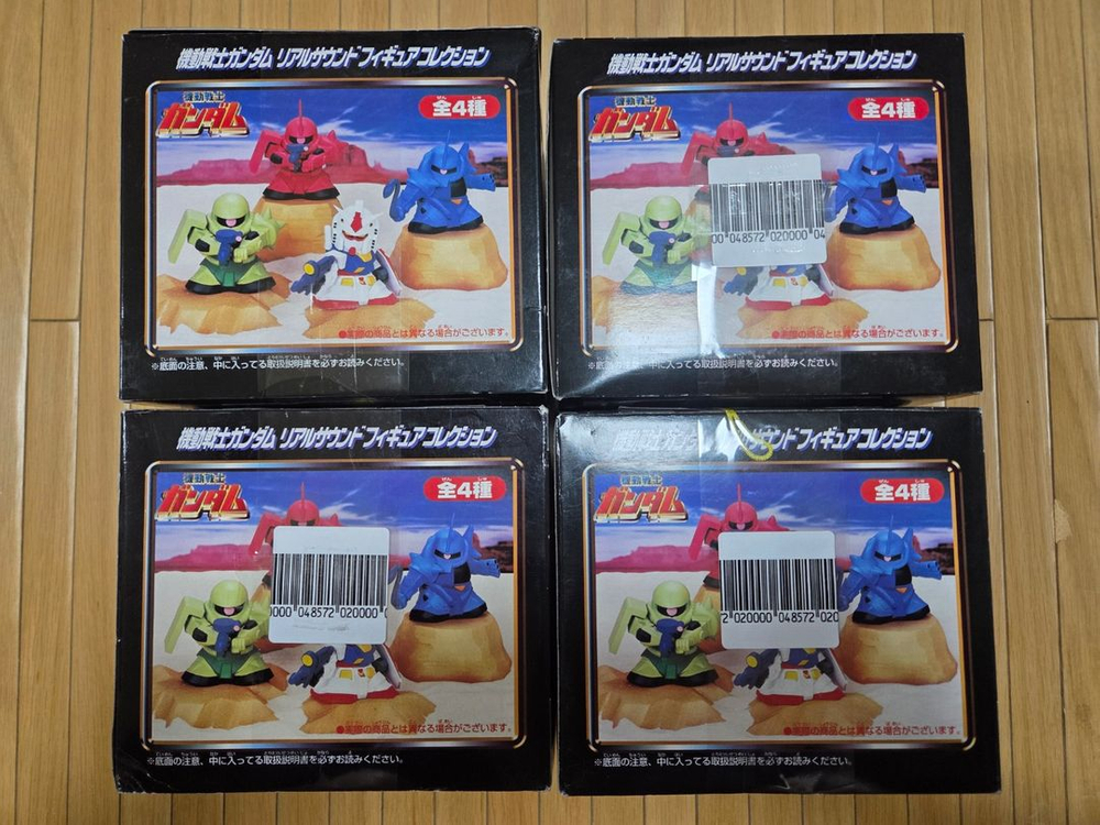 [새상품][레어템][4종세트] 반프레스토 기동전사 건담 리얼 사운드 피규어 컬렉션 4종 세트 이미지