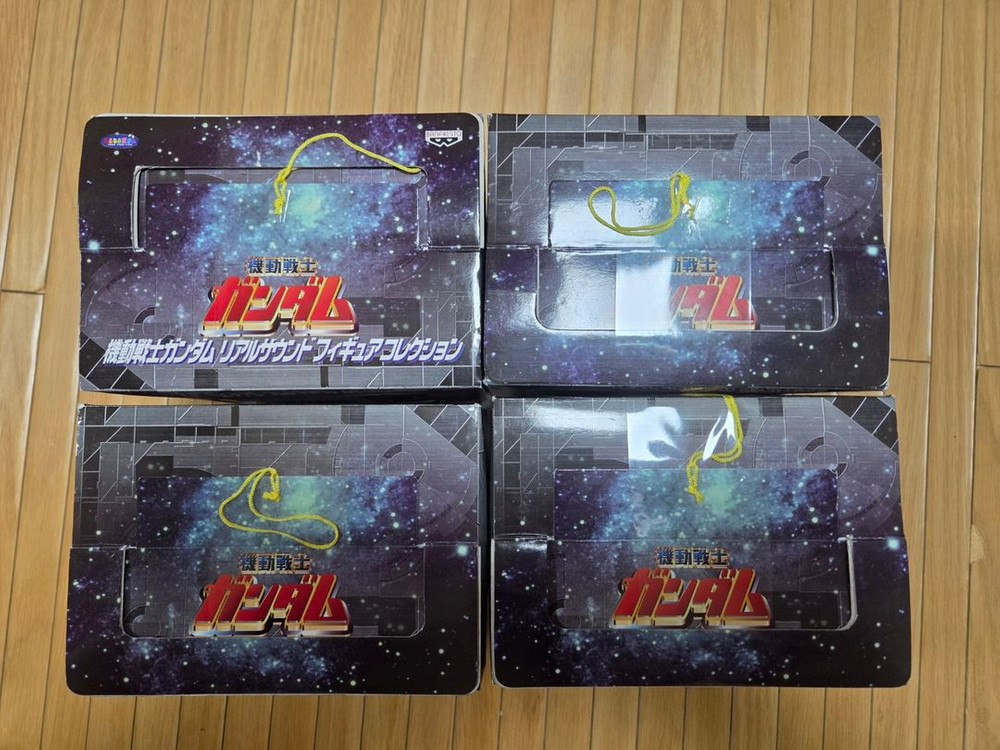 [새상품][레어템][4종세트] 반프레스토 기동전사 건담 리얼 사운드 피규어 컬렉션 4종 세트 이미지