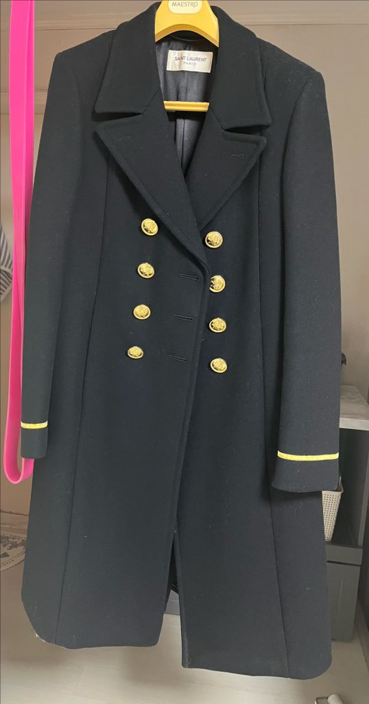 생로랑 / 밀리터리 코트 / 블랙 / 사이즈 50 이미지