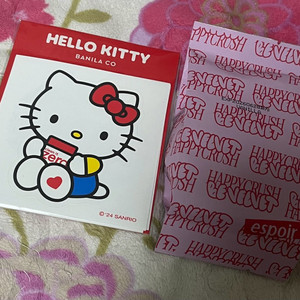 에스쁘아 비벨벳 쿠션 리필 20호+바닐라코 한정판 키티 스티커