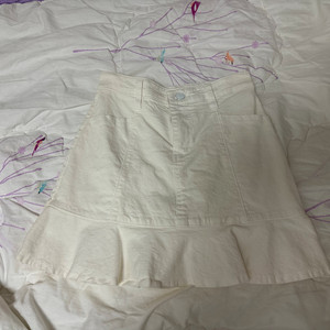 아이보리 데님 치마 (속바지O)