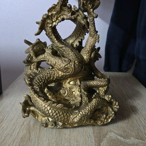 천연 금색 용 장식품