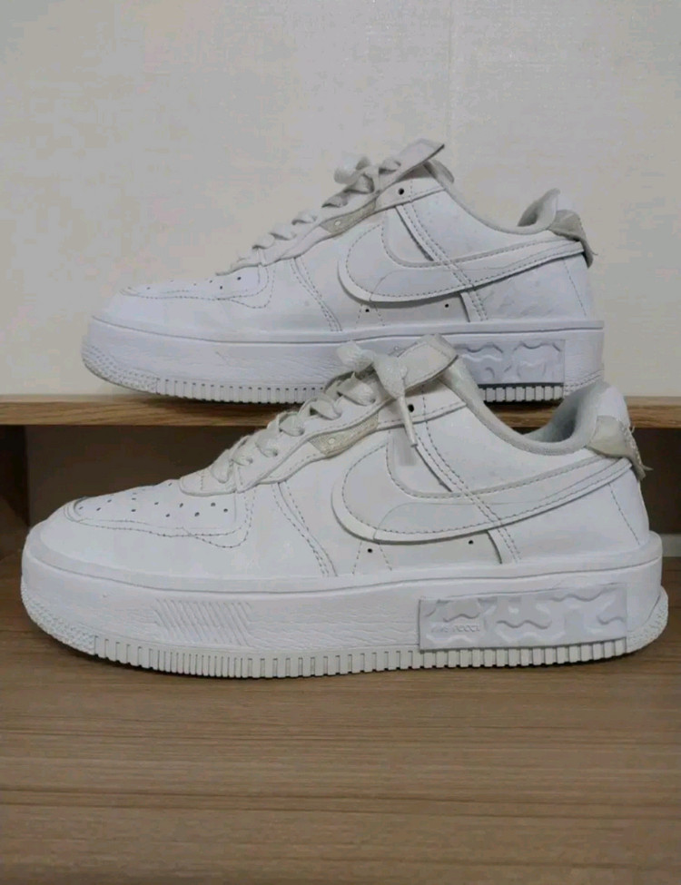 여성 나이키 에어포스1 폰탄카 올화이트 운동화 (250)--3