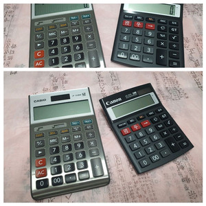 계산기 2개 카시오 캐논 이미지