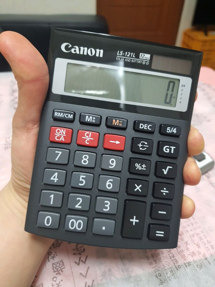계산기 2개 카시오 캐논 이미지