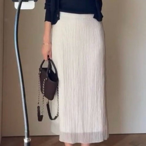 시에 클레르 레이어드 스커트 크림S 새상품