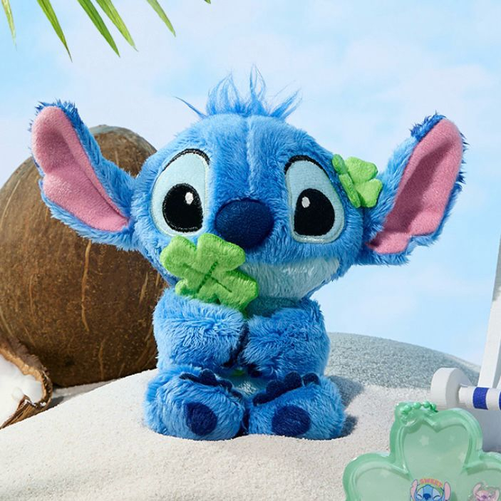 CGV 스티치 네잎클로버 인형 키링--1