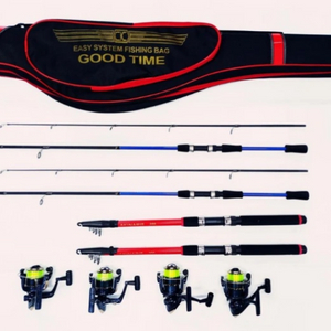 루어낚시대2대+원투대3.4m2대+릴4대+가방 이미지